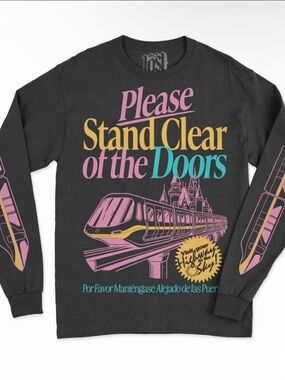 The Lost Bros Please Stand Clear Long Sleeve Tee - Black XL